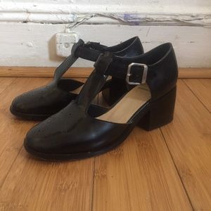 T-Strap pinhole Mary Janes